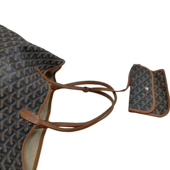 7101244AP (S6) Goyard Tote Bag Black PVC - Picture 2 of 9
